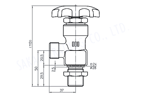 HAMAI 水素用高圧バルブ GS-55L